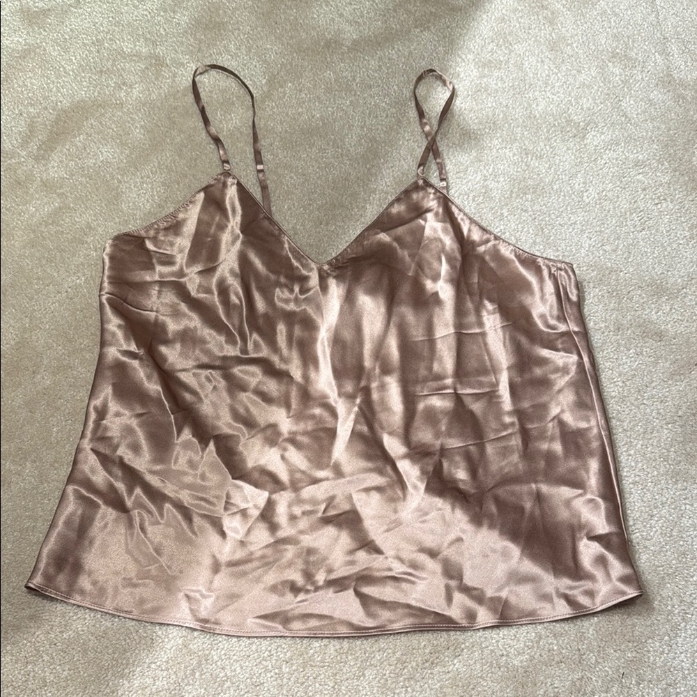 Vintage Elegant silk Cami Top size M pink